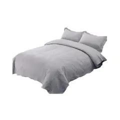 GENERICO - Quilt Verano Unicolor 2 Plazas+2 Fundas Verano Suave 13n03