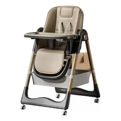 MUNDO MAGIA - Silla De Comer Reclinable Plegable Baby Café