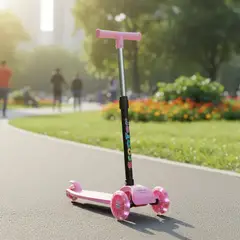 BEBESIT - Scooter Monopatín Niña Regulable Plegable XT03 Rosa