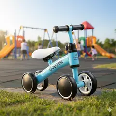 BEBESIT - Triciclo Correpasillos Aprendizaje 4 Ruedas XT02 Azul