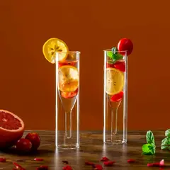 PERFECT CLASS - Set 4 Vasos Espumante 120ml Doble Pared