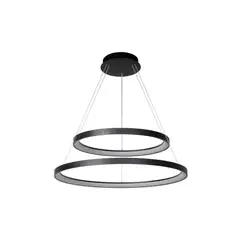 BOSCO - LAMPARA COLGANTE DUO VIDAL NEGRO MATE Ø78CM