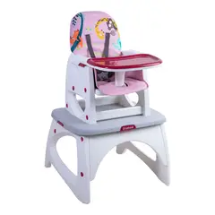 BEBESIT - Silla de Comer Escritorio Balancin Eat&Swing Rosada