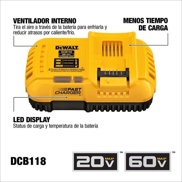 Cargador Flexvolt Litio Ion 20v-60v Dcb118-b2