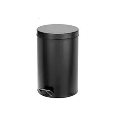MODERN SPACE - Basurero Papelera Metálica De 8 Lt Con Pedestal Color Negro