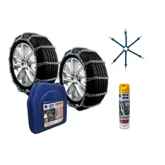 SAGA - Cadenas nieve 2821 + Tensor Pulpo S + Cadena antideslizante