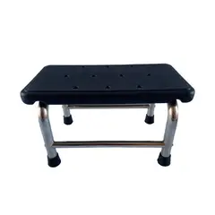 GENERICO - Escabel Clinico Antideslizante 1 Peldaño Catre Reposa Pies - Negro