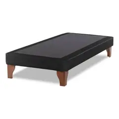 IMPORTCLICK - Base Cama Europea 1 Plaza 90x200 CM Negro Felpa - Negro