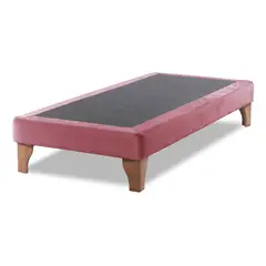 IMPORTCLICK - Base Cama Europea 1 Plaza 90x190 CM Palo Rosa Felpa - Palo Rosa