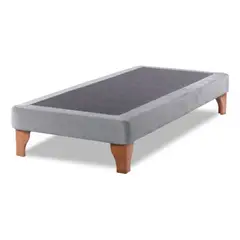 IMPORTCLICK - Base Cama Europea 1 Plaza 90x200 CM Gris Claro Lino - Gris Claro