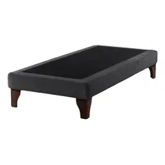 IMPORTCLICK - Base Cama Europea 1 Plaza 90x190 CM Gris Oscuro Felpa - Gris