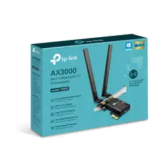 TP LINK - Tarjeta red Archer Adaptador PCIe TX55E AX3000 Wi-Fi 6 Ble 5.2