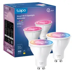 TP LINK - Set 2 Ampolletas Smart Tp-Link Tapo Colores Gu10 Wi-fi Google Alexa