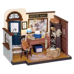ROBOTIME - Casita Miniatura Moses Detective Agency - Puzzle 3D DIY