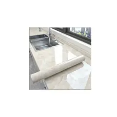 GENERICO - Papel Tapiz Adhesivo Mármol Impermeable Para Encimera Cajon 10m Beige