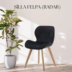 GENERICO - Grupocruzados.cl 4 SILLAS RADAR VELVET NEGRO
