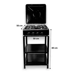 GENERICO - Cocina Encimera A Gas 4 Quemadores Con Repisas