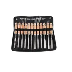 GENERICO - Juego De Cinceles Para Tallar Madera Gubia 12 Pcs