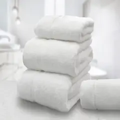 KARSTEN - Toalla baño hotelera algodón 600gr 86 x 150 cm Blanca