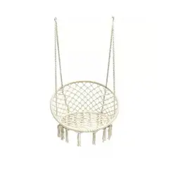 GENERICO - Silla hamaca colgante para terraza o jardín color beige