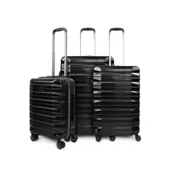 PENGUIN - Set 3 maletas S+M+L Rocky negra