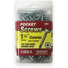 MILESCRAFT - Tornillo De Zinc Hilo Grueso 1-14″ T20 100und Milescraft.