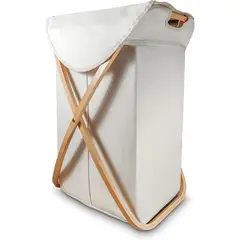 WAKESHOME - Canasto Ropa Sucia Plegable De Bambú