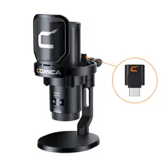 COMICA - Micrófono Inalámbrico Usb-c Gamer Teléfono Podcast Negro