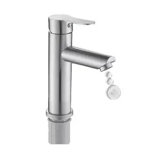 TAUMM - Monomando Lavatorio Lavamanos Modern Inox Plateado