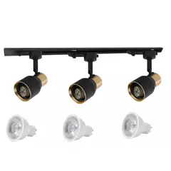 WANT - Pack x 3 Focos Monofásico + Riel Energizado 1metro+ Ampolletas