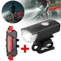 GENERICO - Luces delantera y trasera para bicicleta recargables