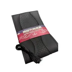 GENERICO - Funda forro Protector volante auto 38CM DISEÑO hilo NEGRO