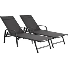 MIDTOWN - Juego De Reposeras Acero Negro X2