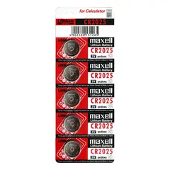 MAXELL - Pilas Cr2025 3v Tipo Botón Japonesa 5 Unidades