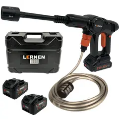 LERNEN - Hidrolavadora Inalámbrica PRO 21V 30 Bar + 2 baterías + Accesorios