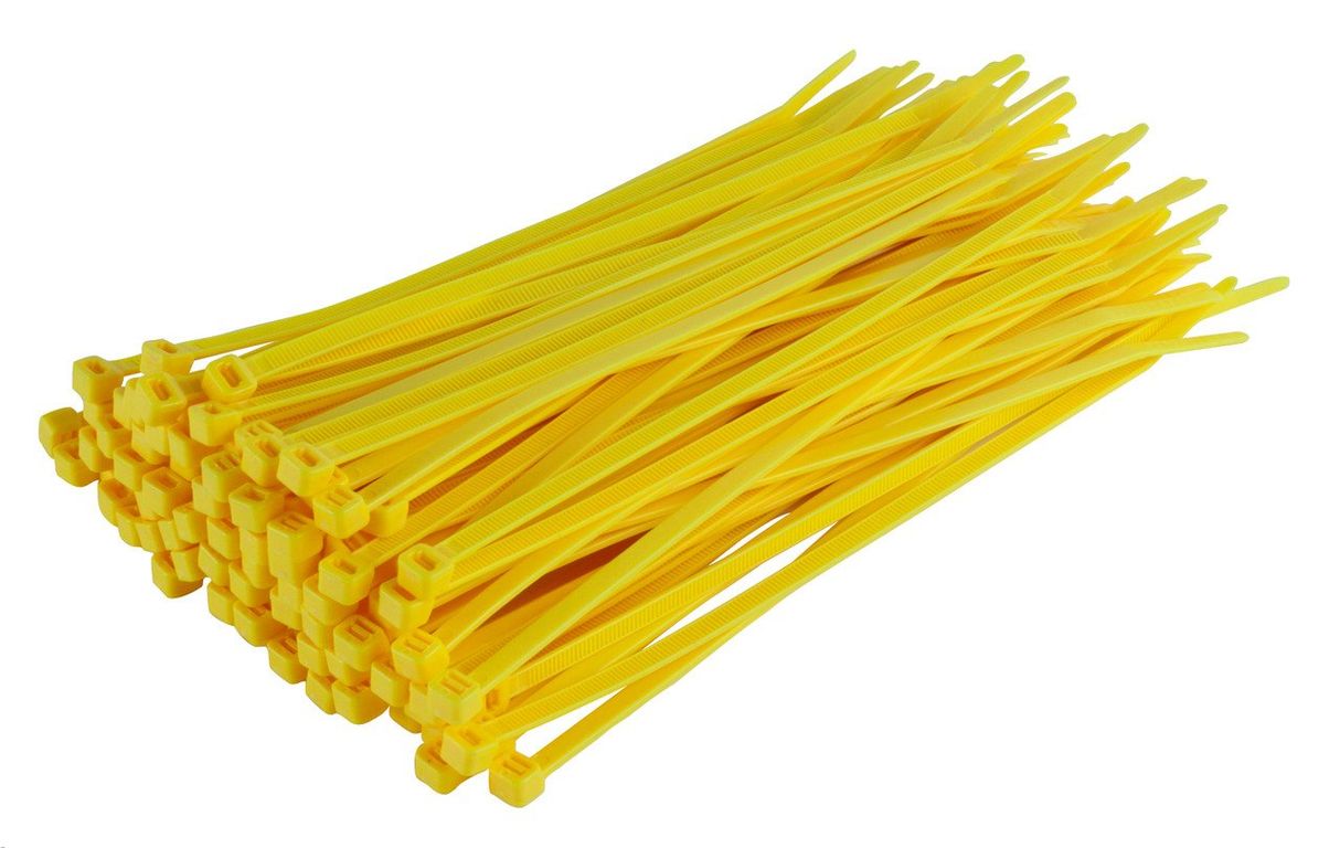 Amarra Cable 200 x 3.5 mm Amarillo (Bolsa 50 Unidades)