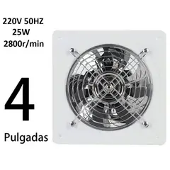 GENERICO - Extractor De Aire Metálico Industrial 4 Pulgadas 10cm 25w