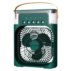 GENERICO - Ventilador Usb Portátil Led Con Rociador Verde - SC