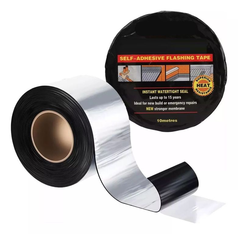Cinta Sellador Techo Impermeable Aluminio Asfalto 15cm X 5mt