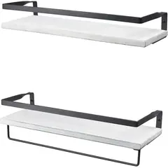 KUANGYE - Repisas Flotantes De Madera Modernas Kit X2 Colores