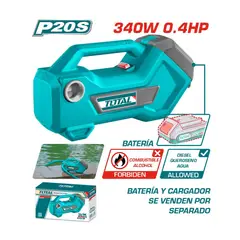 TOTAL TOOLS - Bomba de Transferencia Inalámbrica 20V 48L Super Total