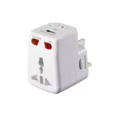 GENERICO - Adaptador Enchufe Universal Para Viajes 110220V Puertos USB