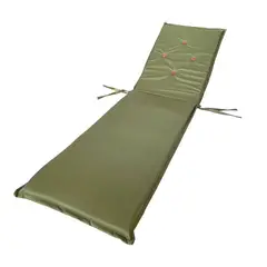 CHILENA CASAGRANDE - COJIN VERDE OLIVA EN LONA POLIESTER UV PARA REPOSERA 55 x 5 x 200 cm