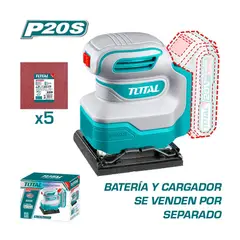 TOTAL TOOLS - Lijadora de Hoja Inalámbrica 20V 110mm100mm Total