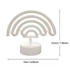 INVENCIBLE - LAMPARA MESA ARCOIRIS LED USB USB LUZ NEON ARCO IRIS NC04