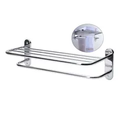 KUANGYE - Toallero Baño Perchero Colgador 60cm Acero Inoxidable Toallas