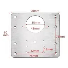 GENERICO - Pack X4 Placa De Reparacion Puertas Placa Bisagra Fijacion