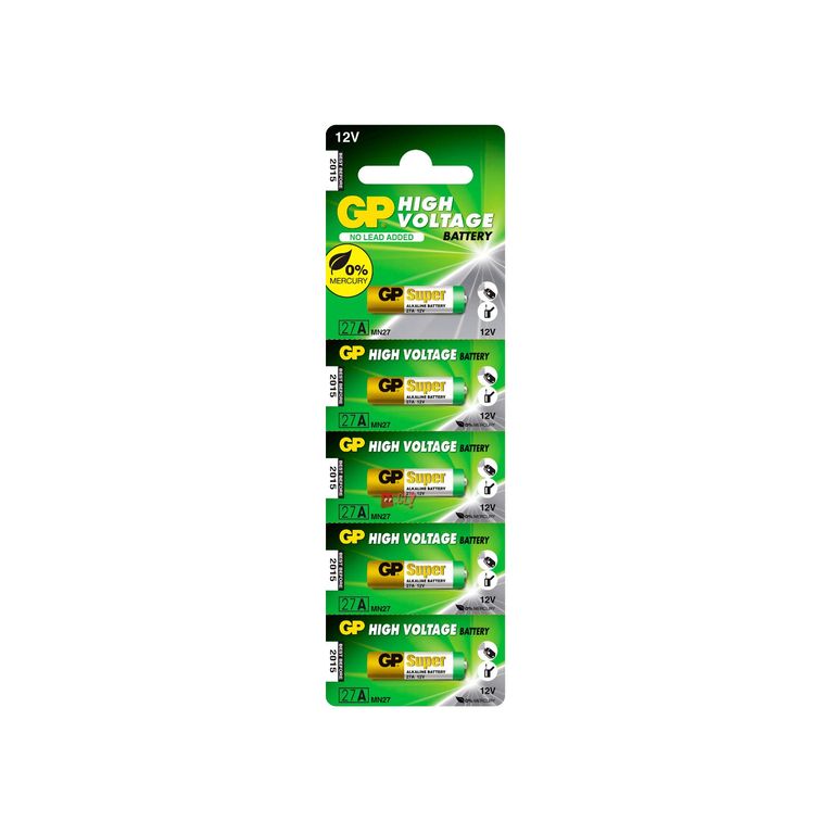 5 Pilas Gp 27a 12v High Voltaje Alcalina - SC