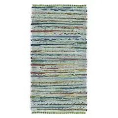 DECOGHAR - Alfombra Chindi Boho Artesanal Verde 1,20 X 1,80 mts