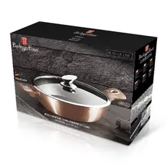 BERLINGER HAUS - OLLA CON TAPA 2 PZS 28 CM METALLIC LINE ROSE GOLDEN ANTIADHERENTE